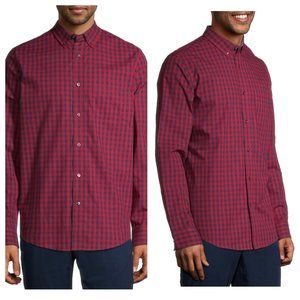 NWT George Men's Casual Comfort Laidback Long Sleeve Stretch Poplin Shirt SZ 3X